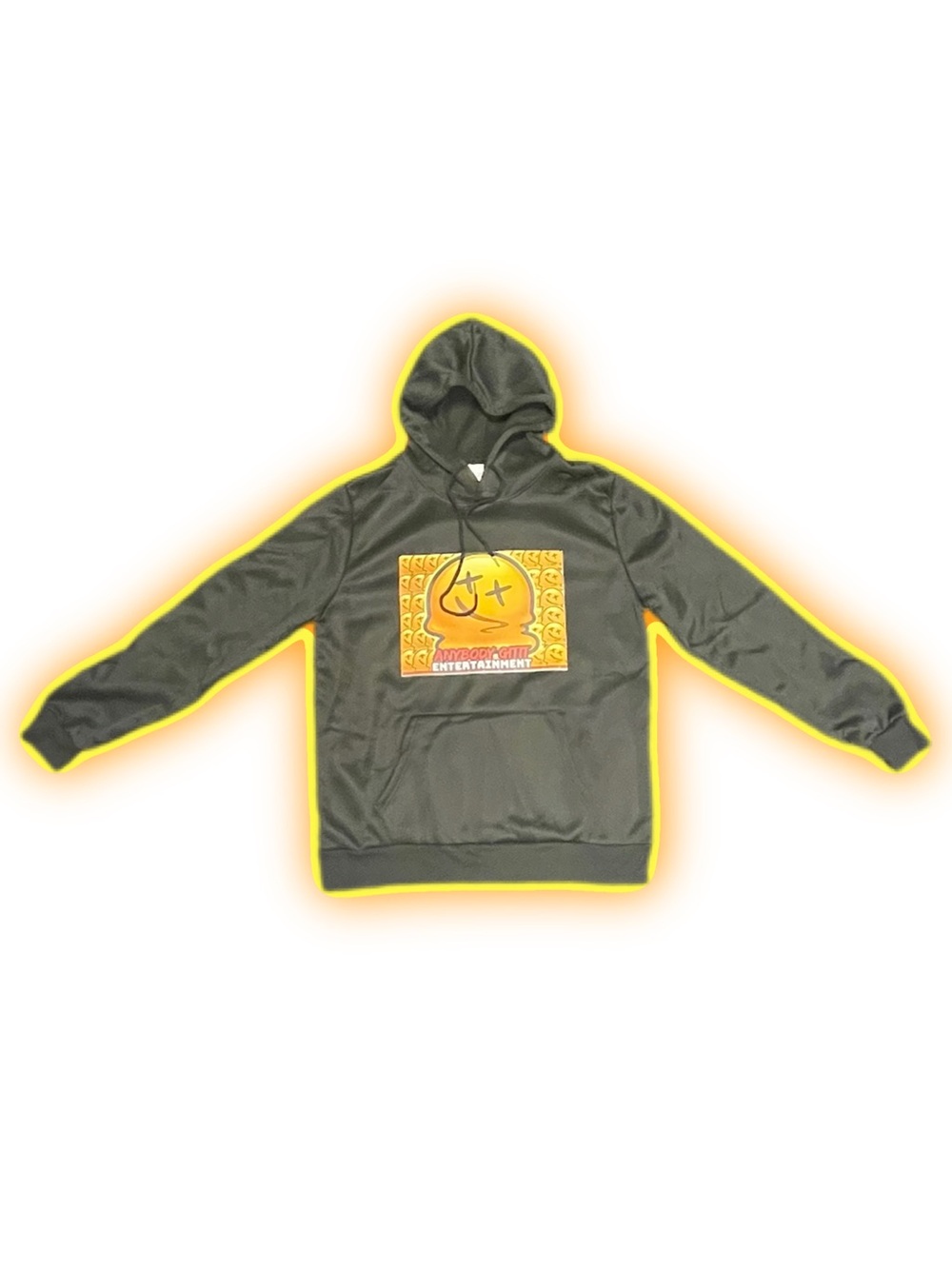 Unbranded Black Crewneck Sweatshirt with Yellow Graphic